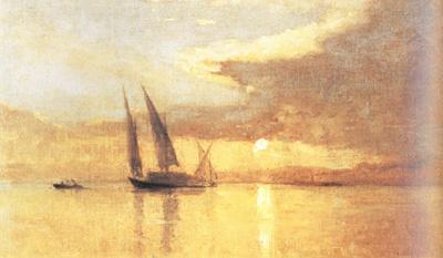 Francois Bocion Sunset at the Lake of Geneva (nn02